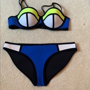 Authentic Blue Traingl Swim suit